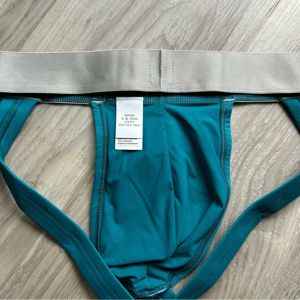 Calvin Klein | Brushed Microfiber Stretch Jock Strap in Teal Marine (Small)